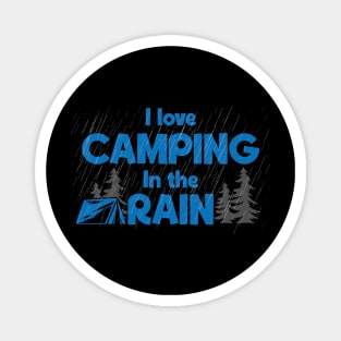 Camping in the rain Magnet